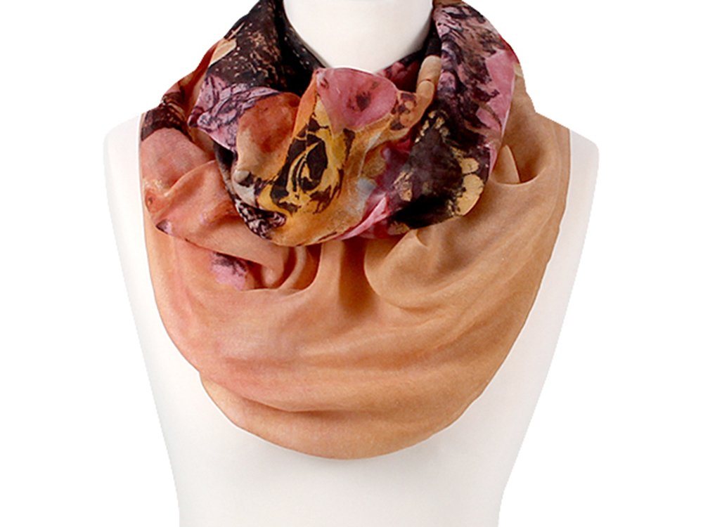 Modescout Stadler Modeschal Damen Loop Scarf Blumen, angenehm weicher Griff von Modescout Stadler