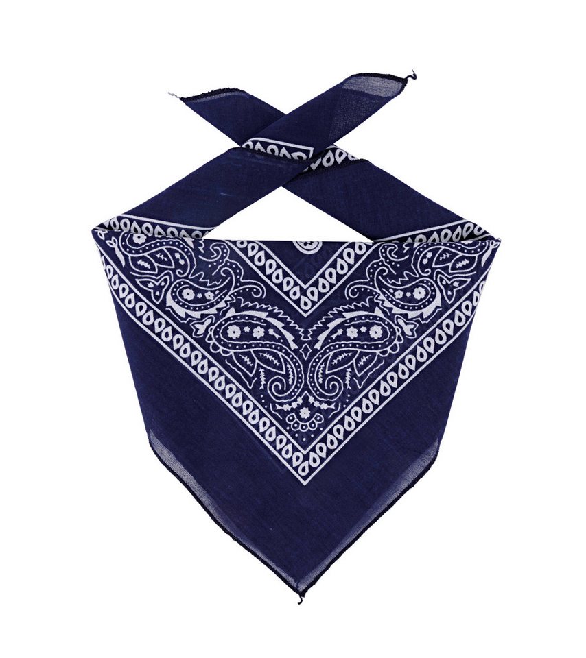 Modescout Stadler Multifunktionstuch Baumwoll-Bandana Navy – Vielseitiges Paisley-Tuch im Doppelpack, (Spar-Set, 2er Pack), Weich, atmungsaktiv und angenehm zu tragen von Modescout Stadler