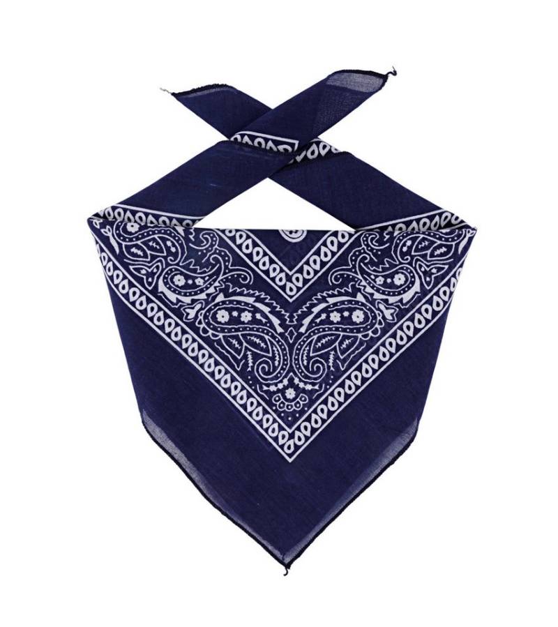 Modescout Stadler Multifunktionstuch Baumwoll-Bandana Navy – Vielseitiges Paisley-Tuch im Doppelpack, (Spar-Set, 2er Pack), Weich, atmungsaktiv und angenehm zu tragen von Modescout Stadler