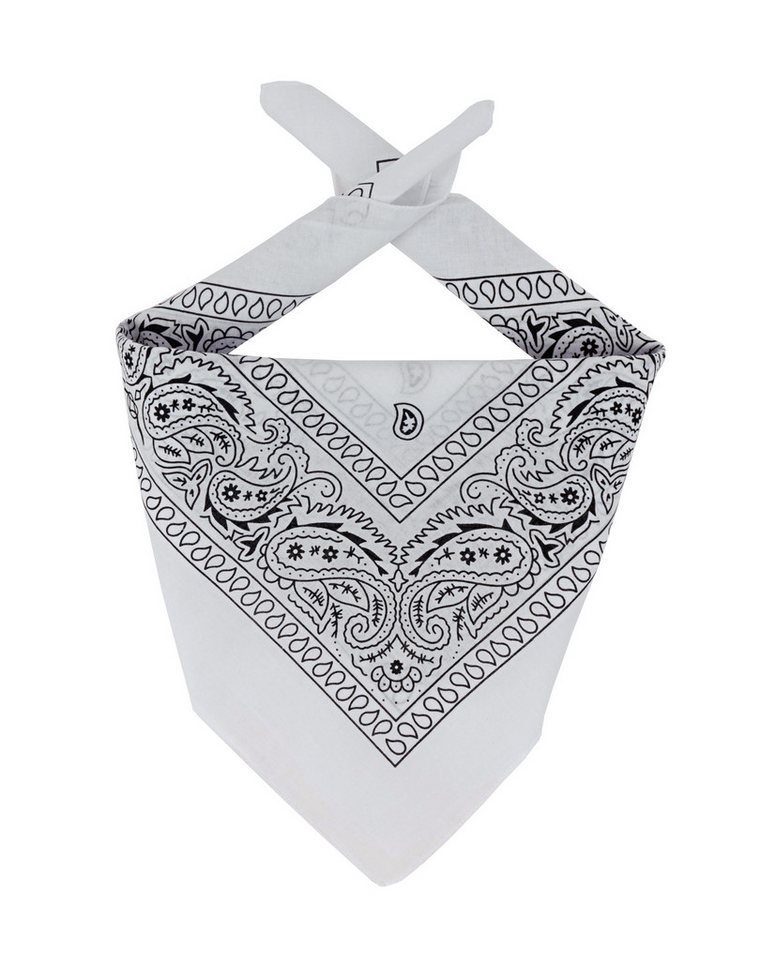 Modescout Stadler Multifunktionstuch Produktbeschreibung – Weißes Bandana Paisley - 2er-Pack, (Spar-Set, 2er Pack), Weich, atmungsaktiv und hautfreundlich von Modescout Stadler