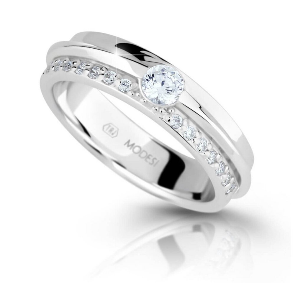 Modesi Fingerring Glittering silver ring with zircons M16020 - Circuit: 59 mm von Modesi