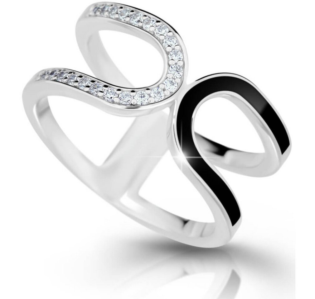 Modesi Fingerring Moderner Silberring M11077 - Kreislauf: 52 mm von Modesi