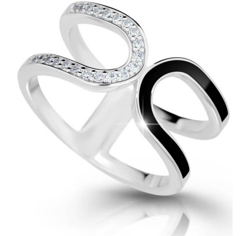 Modesi Fingerring Moderner Silberring M11077 - Kreislauf: 52 mm von Modesi