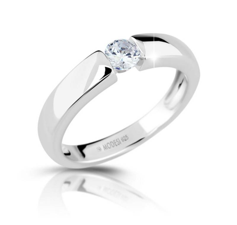 Modesi Fingerring Silberring mit Zirkonia M01211 - Kreis: 52 mm von Modesi