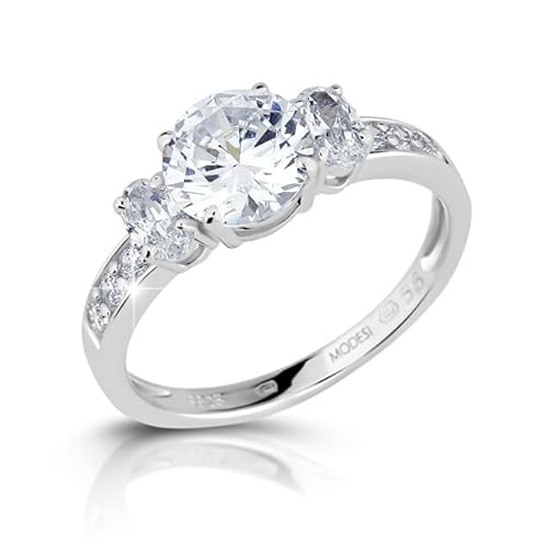 Modesi Ring Elegant Engagement Ring JA17250CZ - Schaltung: 54 mm sMJ0031-54, Estándar, Nicht-Edelmetall, Kein Edelstein von Modesi