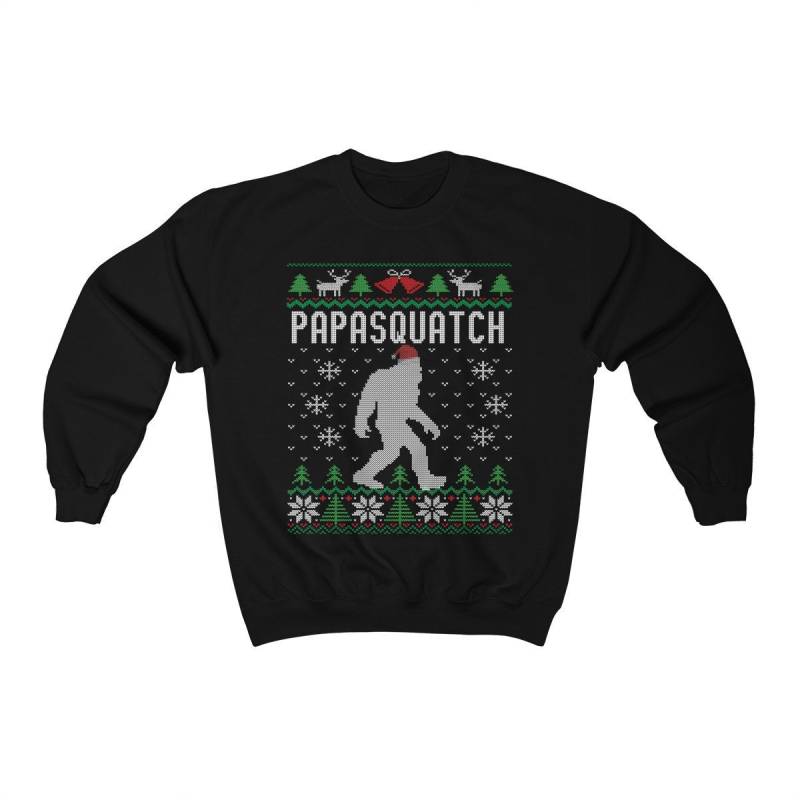 Passende Familie Hässliche Weihnachten Pullover Für Papa Weihnachtsmütze Sasquatch Shirt Xmas Big Foot Sweatshirt Unisex Heavy Blend von ModestMooseDesign