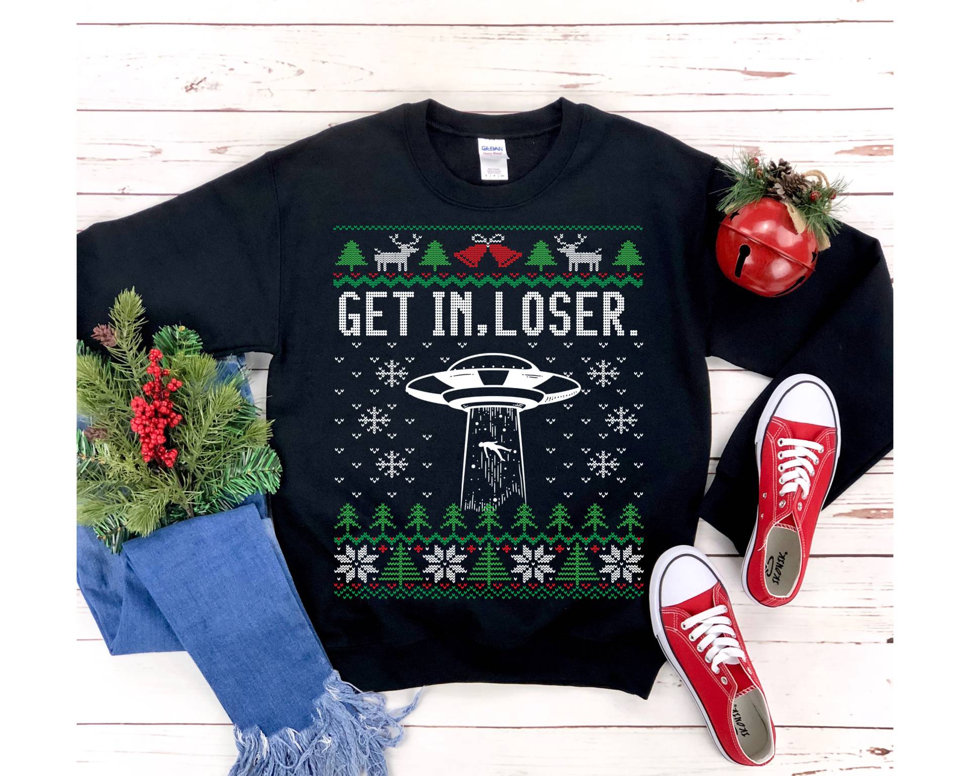 Ufo Lustige Hässliche Weihnachten Pullover Für Alien Gläubige Paranormal Encounter Get in Verlierer Entführung Design Shirt Und Geschenk Ufo Lustige Hässliche Weihnachten Pullover Für Alien Gläubige Paranormal Encounter Get in Verlierer Entführung Design Shirt Und Geschenk von ModestMooseDesign