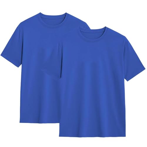 2er Pack Herren T-Shirt Einfarbig Rundhals Normale Passform 100% Bio Baumwolle Kurzarm Basic Royalblau XXL 2er Pack Herren T-Shirt Einfarbig Rundhals Normale Passform 100% Bio Baumwolle Kurzarm Basic Royalblau XXL von Modesta