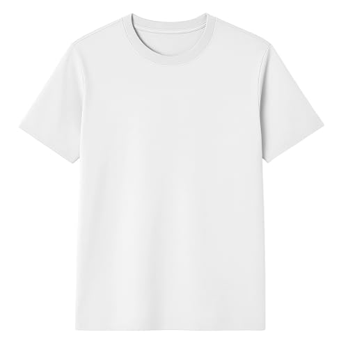 Herren T-Shirt – 100% US-Baumwolle, Rundhals, Klassischer Schnitt, Modern Fit, Basic für Alltag - Weiß 2XL von Modesta