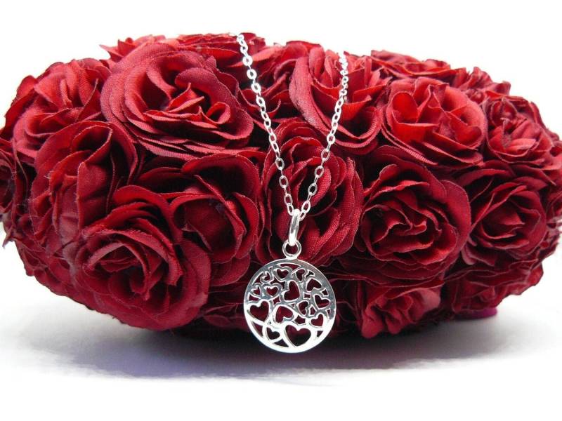 Silberkette 925 Mit Anhänger, Kettenanhänger Herz, Zierliche Kette Silber Herz Layering Kette, Boho Schmuck, Zarte von Modetrueffel