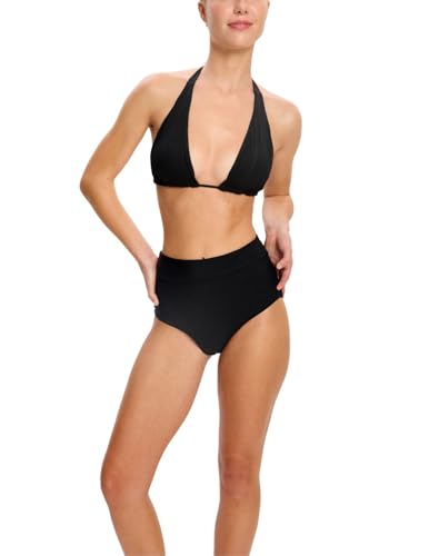 Modibodi Swimwear Recycled Hi Waist Bikini-Slip – leichte bis mittlere Saugfähigkeit – Menstruationsschutz-Unterwäsche für Damen – Bikini-Slip-Unterwäsche – diskrete Menstruationshöschen in Schwarz von Modibodi