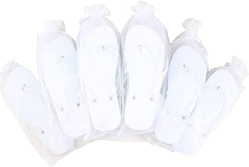 Modo Hochzeits/Party Flip-Flops Weiß 20 Paare in DREI Verschiedenen Größen, 3 Paare Größe 35-36, 12 Paare Größe 38-39, 5 Paare Größe40-41 von Modo
