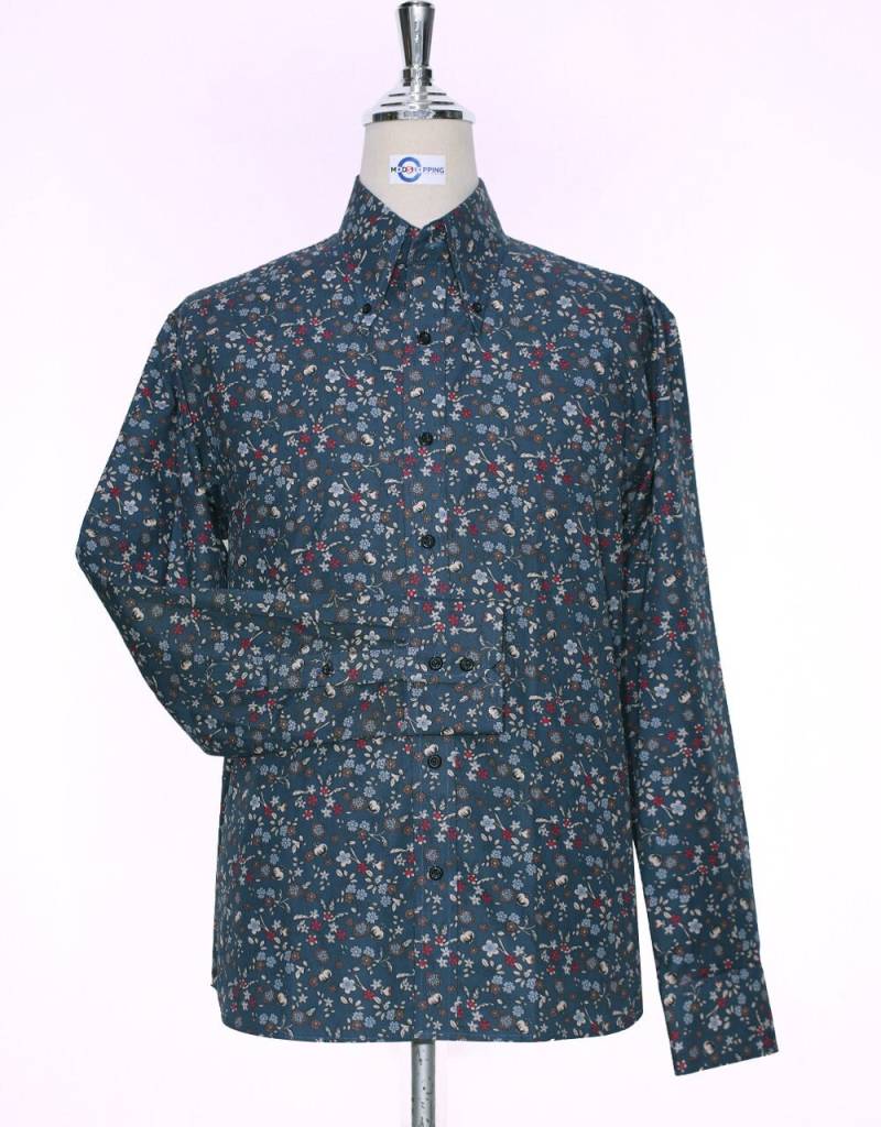 Florales Hemd | 60S Style Multi Color Print Herren von Modsuits