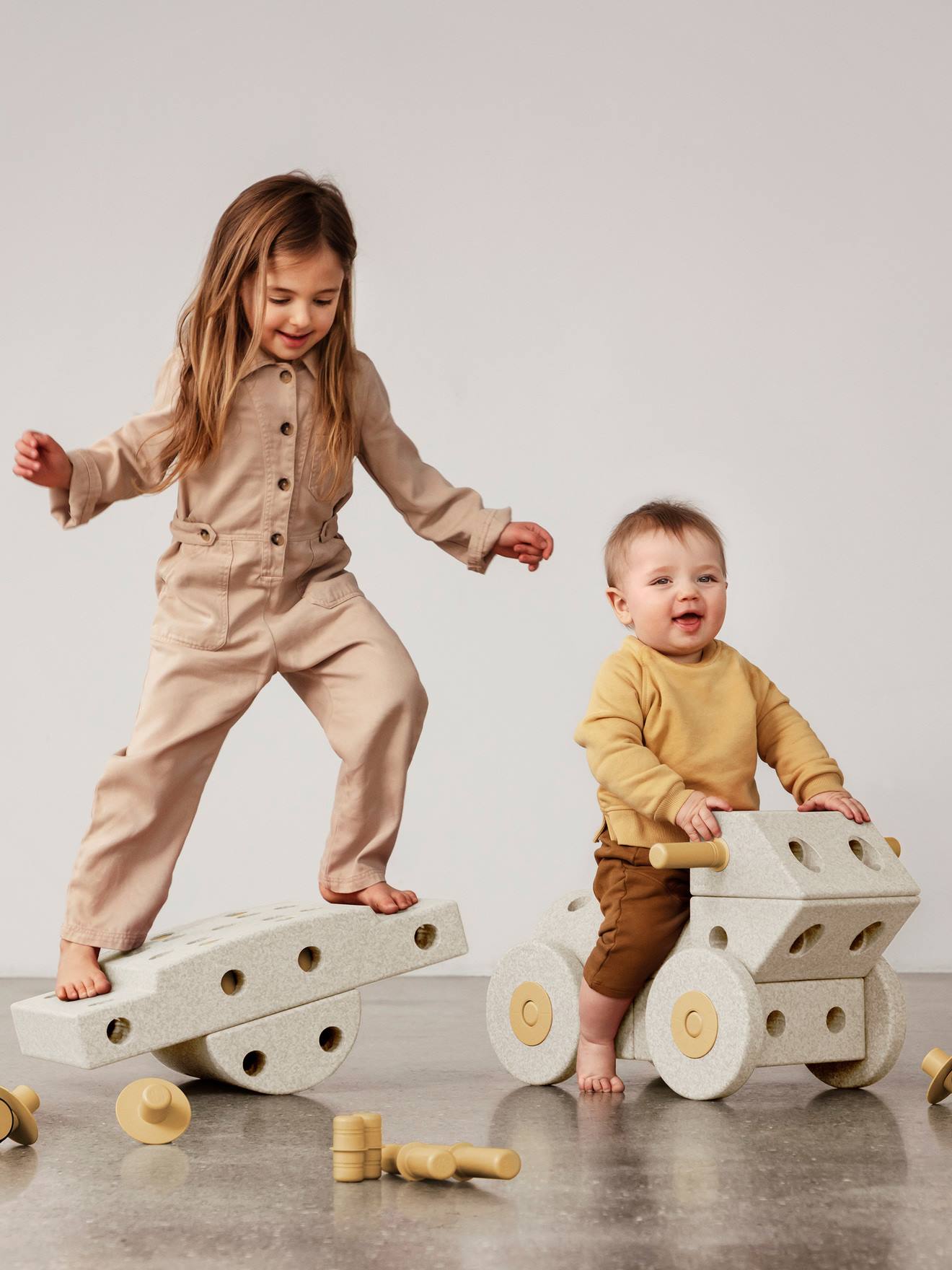 Riesen-Bausteine Baby & Kinder DREAMER MODU mitwachsend sandfarben von Modu