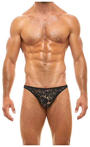 Modus Vivendi Herren Unterwäsche Low Cut Slip Floral Spitze, Schwarz , S von Modus Vivendi