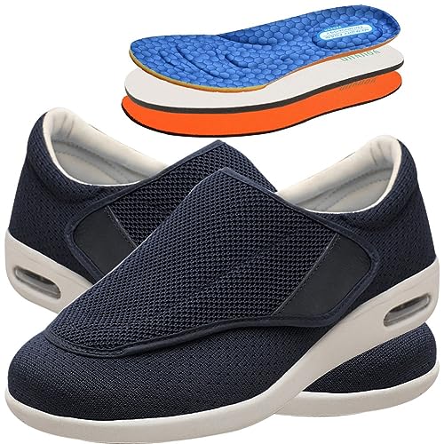Diabetiker Schuhe Herren Geschwollene Füße Diabetes Walking Schuhe Bogen Unterstützung Orthopädische Turnschuhe Medizinische Schuhe Rehaschuhe (Color : Blue, Size : 37 EU) von Möge