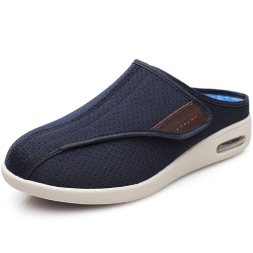 Möge Diabetiker Schuhe Damen Extra Weit Sportschuhe herren mit klettverschluss Herren Slipper Starkreduzierte Diabetikerschuhe Klettverschluss Angebote Privat(Blue,43 EU) von Möge