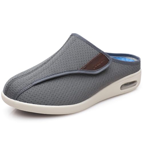 Möge Diabetiker Schuhe Damen Extra Weit Sportschuhe herren mit klettverschluss Herren Slipper Starkreduzierte Diabetikerschuhe Klettverschluss Angebote Privat(Gray,37.5 EU) von Möge