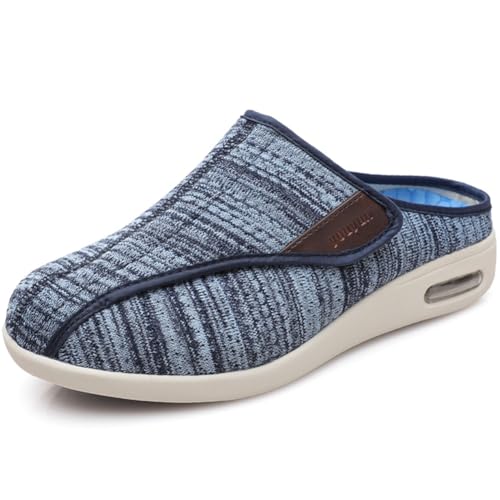 Möge Diabetiker Schuhe Damen Extra Weit Sportschuhe herren mit klettverschluss Herren Slipper Starkreduzierte Diabetikerschuhe Klettverschluss Angebote Privat(LightBlue,47 EU) von Möge