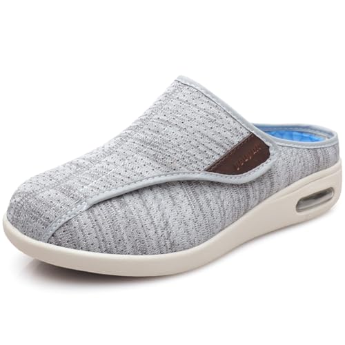 Möge Diabetiker Schuhe Damen Extra Weit Sportschuhe herren mit klettverschluss Herren Slipper Starkreduzierte Diabetikerschuhe Klettverschluss Angebote Privat(LightGrey,44.5 EU) von Möge