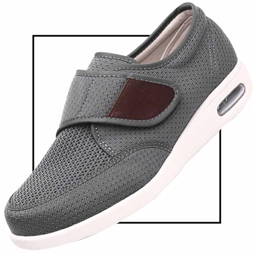 Möge Freizeitschuhe Herren Breite Mokassins Slipper Herren Slip On Fahren Schuhe Leicht Weich Loafers Handgefertigt Flache Business Schuhe Breite Füße Schuhe Herren (Color : Gray, Size : 43 EU) von Möge