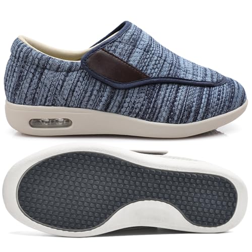 Möge Herren Diabetiker ödeme Schuhe Herren Diabetiker Wanderschuhe Ödem-Schuhe für Geschwollene Füße Fußgewölbe Unterstützung Orthopädische Sneaker (Color : LightBlue, Size : 35 EU) von Möge