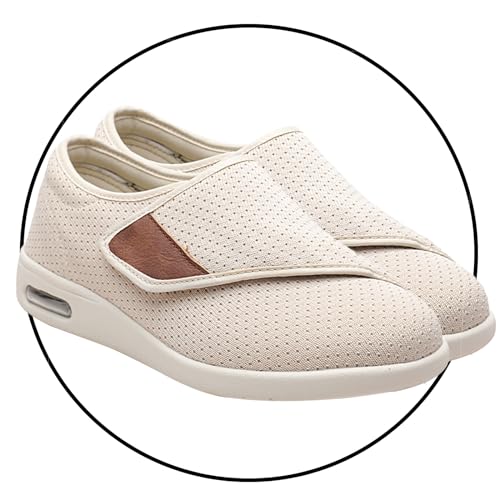 Schuhe Herren Sneaker Damen Slip On Sneaker Atmungsaktiv Mesh Leiche Freizeitschuhe Bequeme Turnschuhe Sportschuhe Indoor Outdoor Schuhe(Beige,43 EU) von Möge