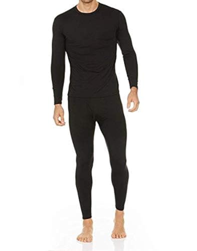 Moet Fashion Herren Weiche Thermo-Unterwäsche lang mit Fleece schwarz (groß) von Thermajohn