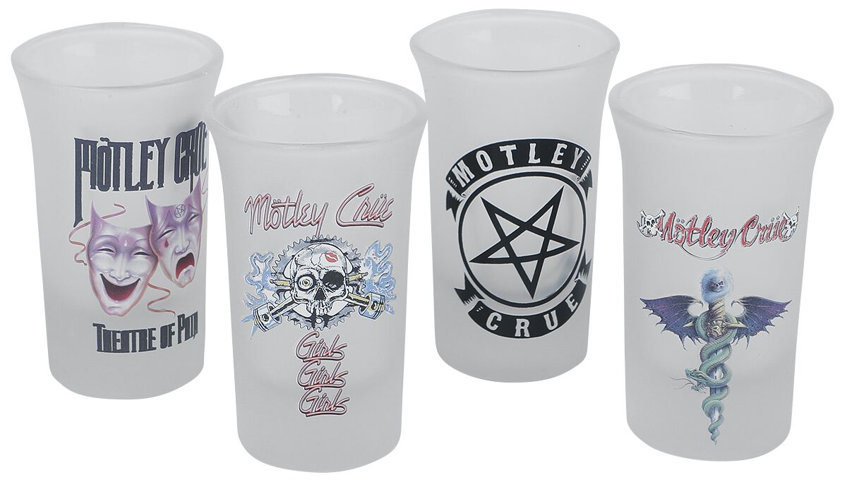 Mötley Crüe Schnapsglas-Set - klar  - Lizenziertes Merchandise! von Mötley Crüe