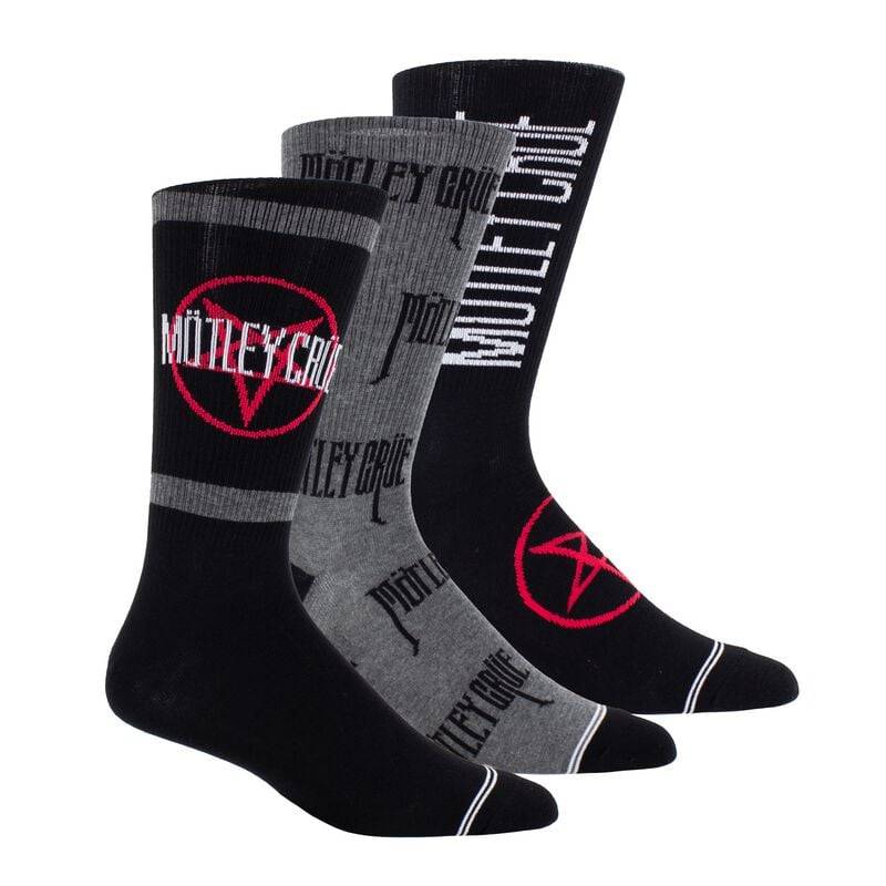 Mötley Crüe Socken - 3er Pack Giftbox - EU 40-46 - für Männer - Größe EU 40-46 - multicolor  - Lizenziertes Merchandise! von Mötley Crüe