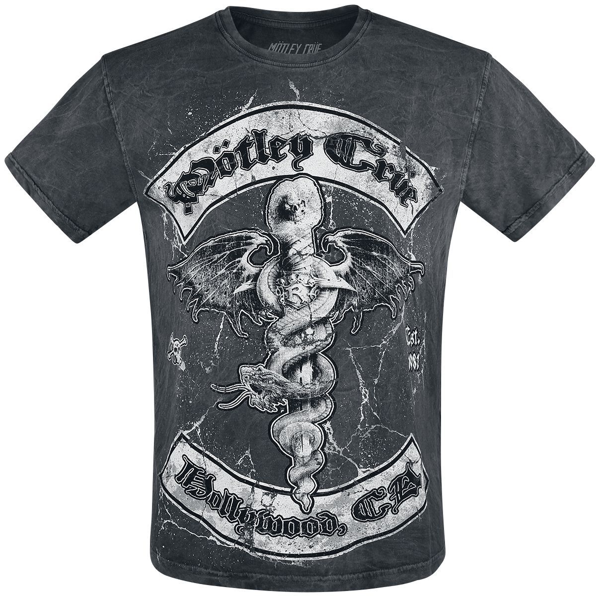 Mötley Crüe T-Shirt - Feel Good - S bis XXL - für Männer - Größe XL - grau/weiß  - Lizenziertes Merchandise! von Mötley Crüe