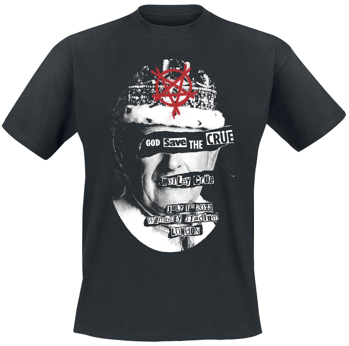 Mötley Crüe T-Shirt - Wembley - S bis 4XL - für Männer - Größe L - schwarz  - Lizenziertes Merchandise! von Mötley Crüe