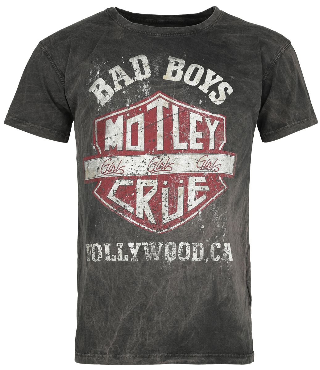 Mötley Crüe T-Shirt - Worn Shield Master - S bis 4XL - für Männer - Größe S - grau  - Lizenziertes Merchandise! von Mötley Crüe