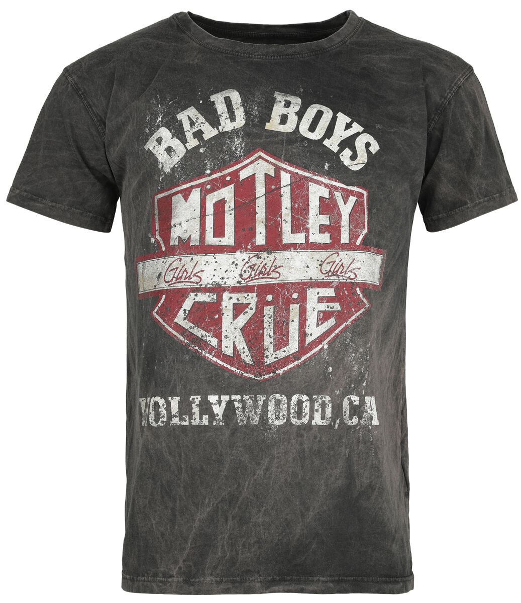 Mötley Crüe T-Shirt - Worn Shield Master - S bis 4XL - für Männer - Größe XL - grau  - Lizenziertes Merchandise! von Mötley Crüe