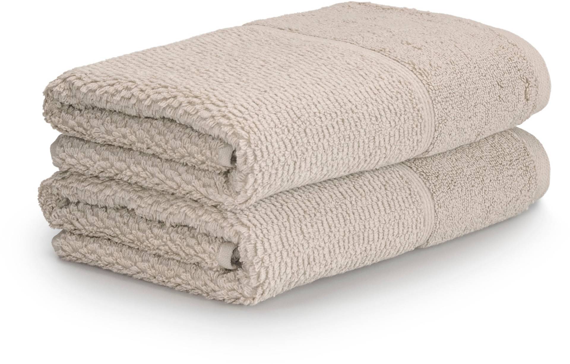 Möve for frottana Handtuch "Pearl", (Set, 2 St., 2 Handtücher (50x100 cm), mit Perloptik von Möve For Frottana