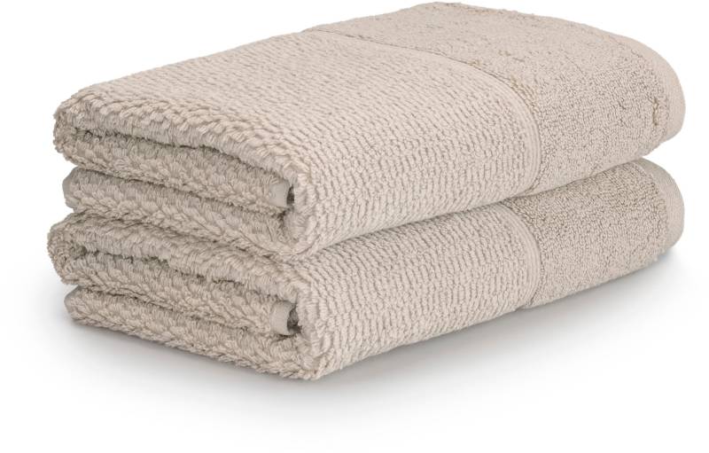 Möve for frottana Handtuch "Pearl", (Set, 2 St., 2 Handtücher (50x100 cm), mit Perloptik von Möve For Frottana