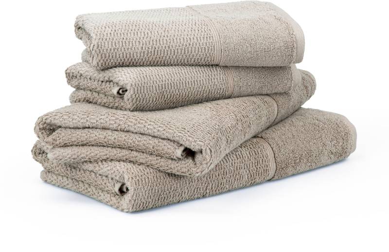 Möve for frottana Handtuch Set "Pearl" Set 4 Stk. Walkfrottier Set: 2x Handtuch 50/100 und 2x Badetuch 67/140cm von Möve For Frottana