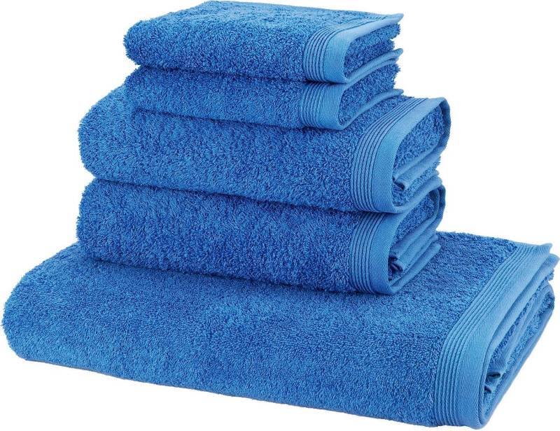 Möve Handtuch Set "Basic", (Set, 5 St., 2x 30x50 cm-2x 50x100 cm-1x 80x150 cm), 5tlg.-Set: 2xGäste- 2xHand- und 1xBadetuch in Walkfrottier Qualität von Möve