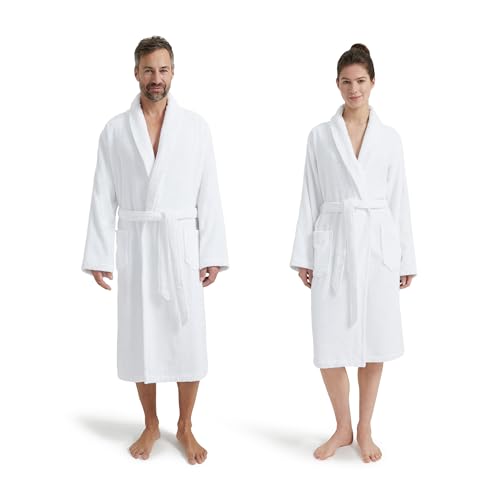 MÖVE Unisex Homewear Basic Schalkragenmantel, Snow, L von Möve