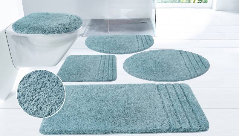 Möve Badematte "Loft, Badvorleger, Badezimmer Teppich" Höhe 30 mm rutschhemmend beschichtet fußbodenheizungsgeeignet  schnell trocknend  strapazierfähig Badteppich, Badematten auch als 2 teiliges Set & rund von Möve