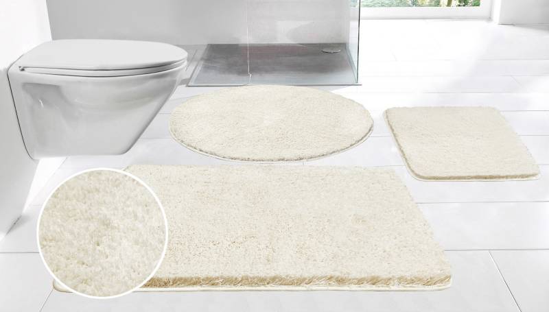Möve Badematte "Superwuschel, Badvorleger, Badezimmer Teppich" Höhe 40 mm rutschhemmend beschichtet fußbodenheizungsgeeignet  schnell trocknend  strapazierfähig Mikrofaser-Badematte, Badteppich, rechteckig, rund & als 3-tlg. Set von Möve