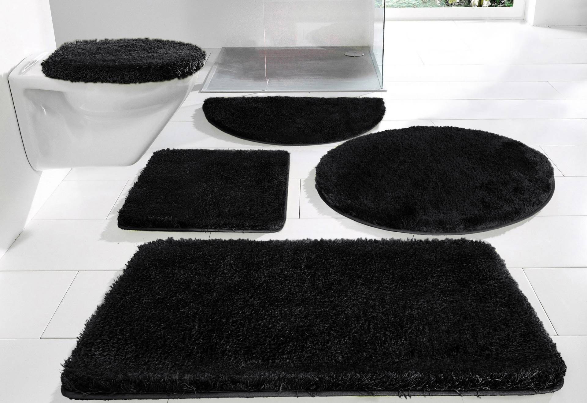 Möve Badematte "Superwuschel, Badvorleger, Badezimmer Teppich" Höhe 40 mm rutschhemmend beschichtet fußbodenheizungsgeeignet  schnell trocknend  strapazierfähig Mikrofaser-Badematte, Badteppich, rechteckig, rund & als 3-tlg. Set von Möve