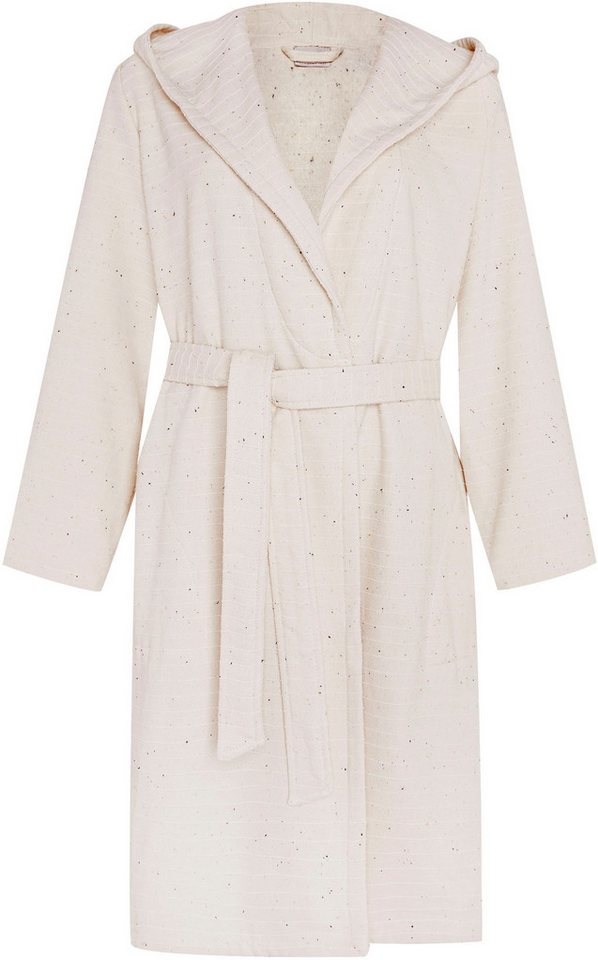Möve Damenbademantel Calm Essence, Kurzform, Baumwoll-Mix, Kapuze, Gürtel, aus 100 % saugfähiger Premium Baumwolle (Airspin) von Möve