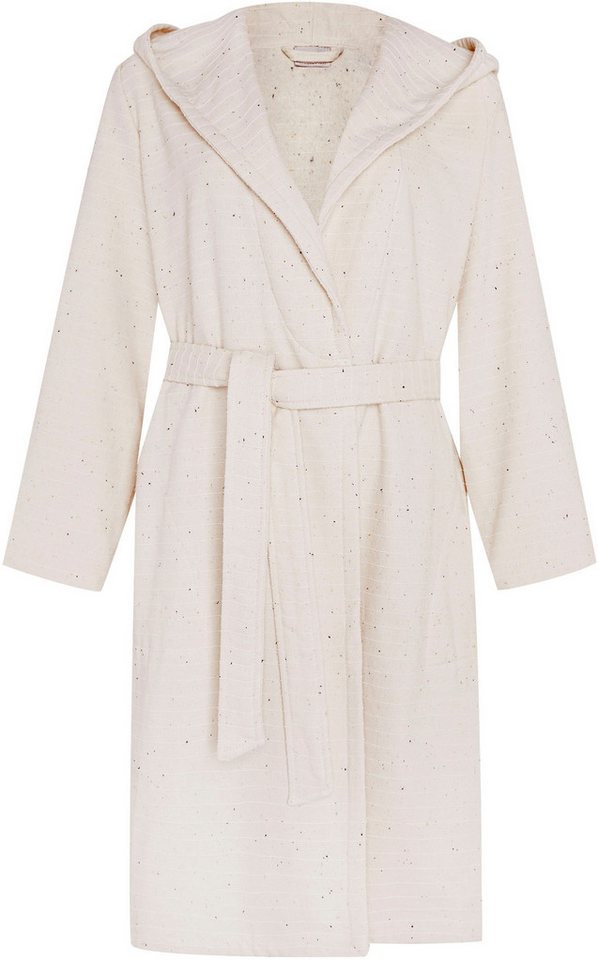 Möve Damenbademantel Calm Essence, Kurzform, Baumwoll-Mix, Kapuze, Gürtel, aus 100 % saugfähiger Premium Baumwolle (Airspin) von Möve