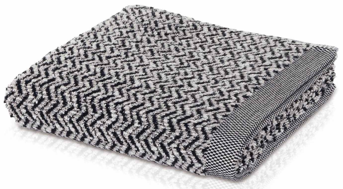 Möve Handtuch "Brooklyn" mit Zick-Zack-Muster, Made in Germany von Möve