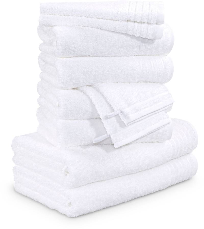 Möve Handtuch Set "New Classic" 10 Stk. Walkfrottier Waschhandschuhen, Gäste-, Hand- und Duschtüchern, 100% Baumwolle von Möve