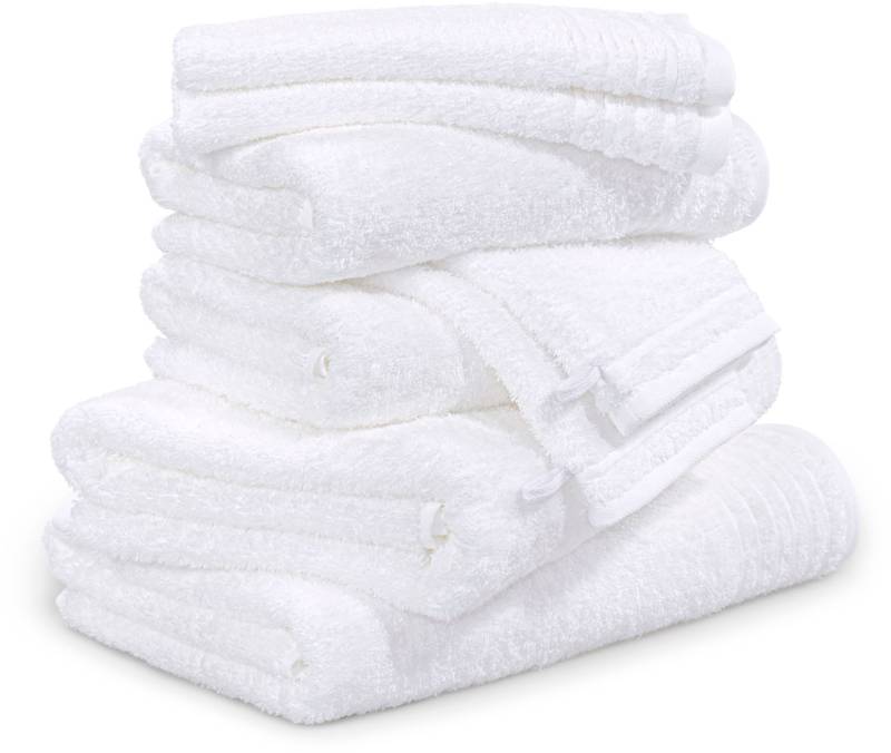 Möve Handtuch Set "New Classic" 8 Stk. Walkfrottier Waschhandschuhen, Gäste-, Hand- und Duschtüchern, 100% Baumwolle von Möve