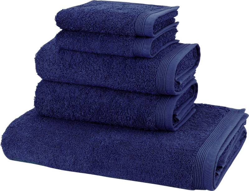 Möve Handtuch Set "Basic", (Set, 5 St., 2 Gästetücher 30x50 cm-2 Handtücher 50x100 cm-1 Badetuch 80x150 cm), 5tlg.-Set: 2xGäste- 2xHand- und 1xBadetuch in Walkfrottier Qualität von Möve
