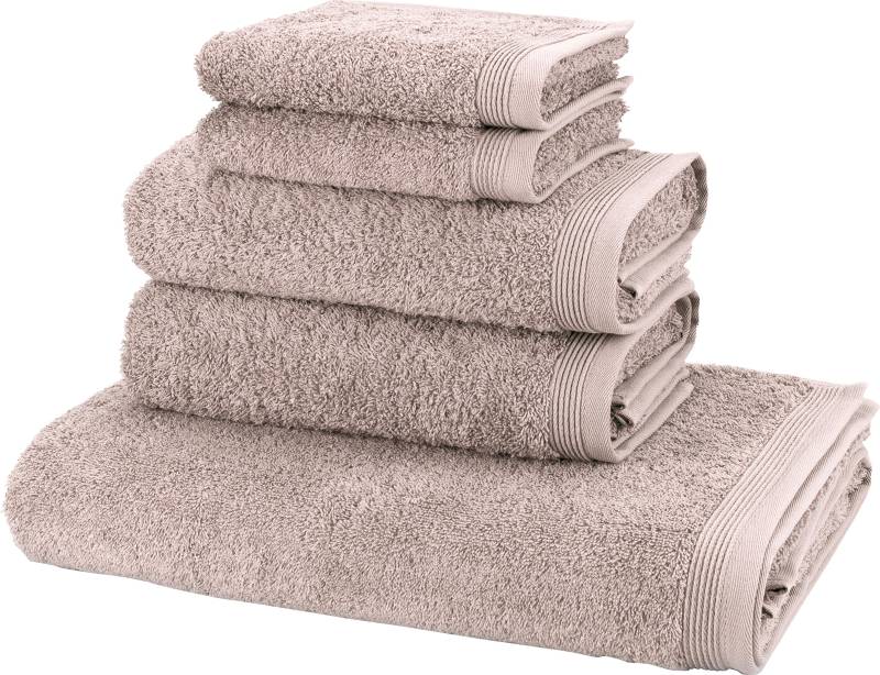 Möve Handtuch Set "Basic", (Set, 5 St., 2 Gästetücher 30x50 cm-2 Handtücher 50x100 cm-1 Badetuch 80x150 cm), 5tlg.-Set: 2xGäste- 2xHand- und 1xBadetuch in Walkfrottier Qualität von Möve