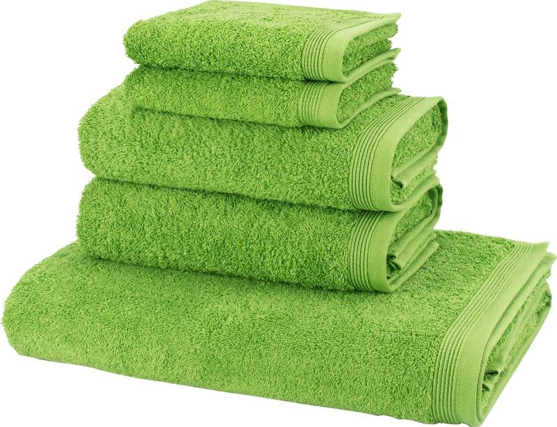 Möve Handtuch Set "Basic", (Set, 5 St., 2 Gästetücher 30x50 cm-2 Handtücher 50x100 cm-1 Badetuch 80x150 cm), 5tlg.-Set: 2xGäste- 2xHand- und 1xBadetuch in Walkfrottier Qualität von Möve